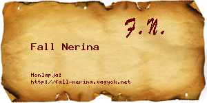 Fall Nerina névjegykártya